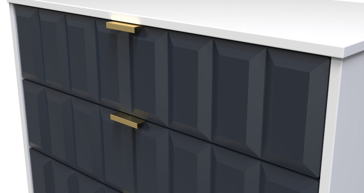 Cube 3 Drawer Chest with Gold Hairpin Legs - Welcome Furniture