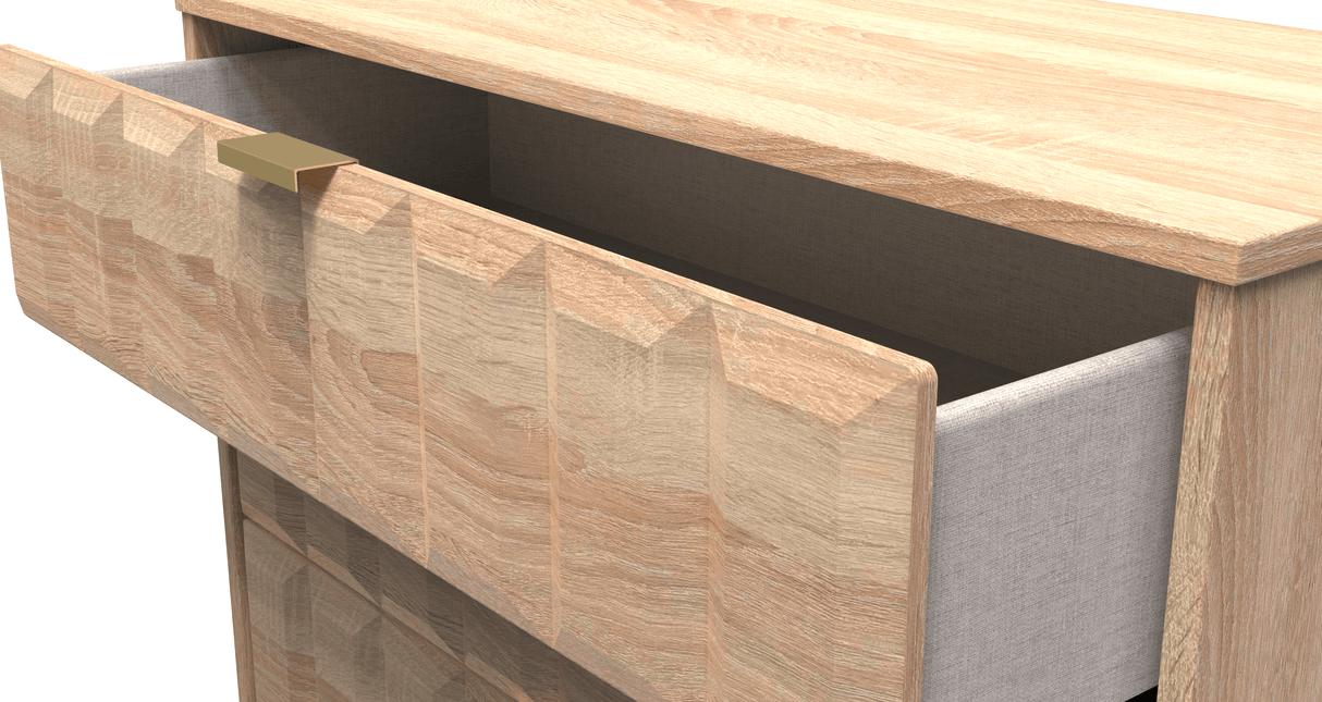 Cube 4 Drawer Chest with Gold Hairpin Legs - Welcome Furniture