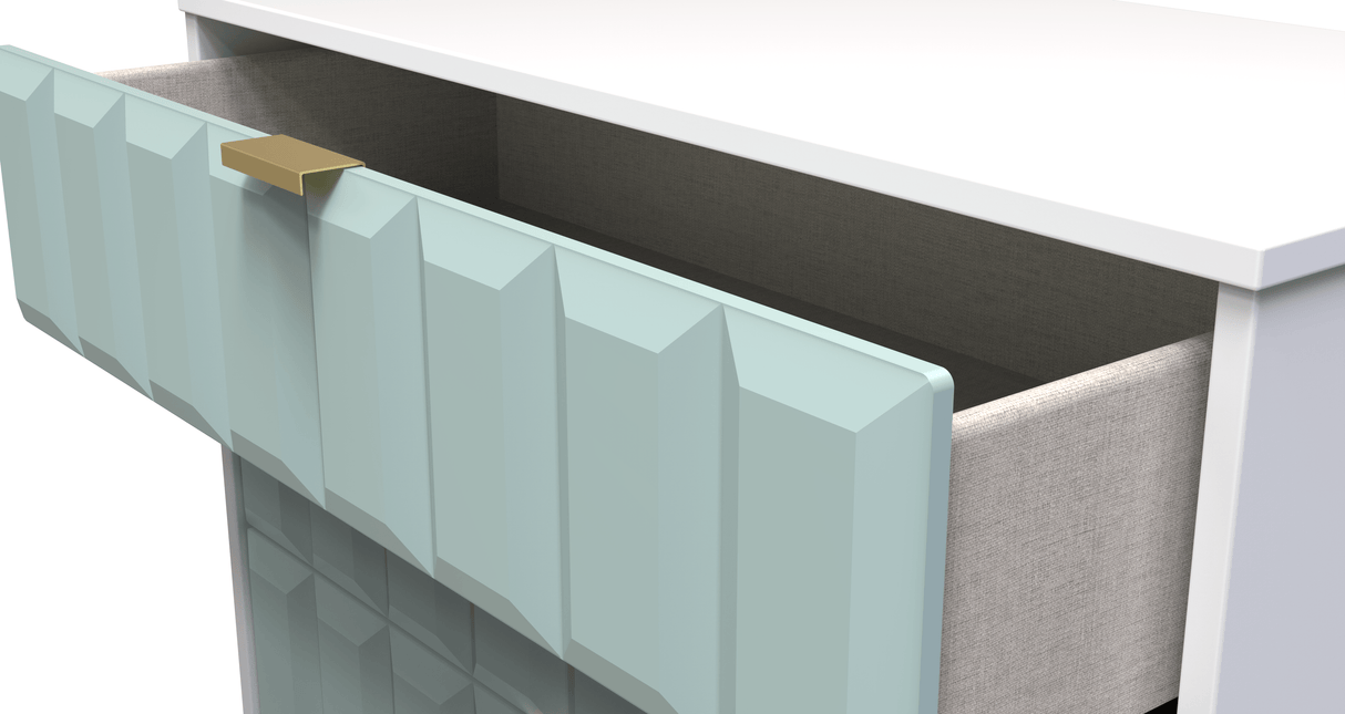 Cube 4 Drawer Chest with Gold Hairpin Legs - Welcome Furniture