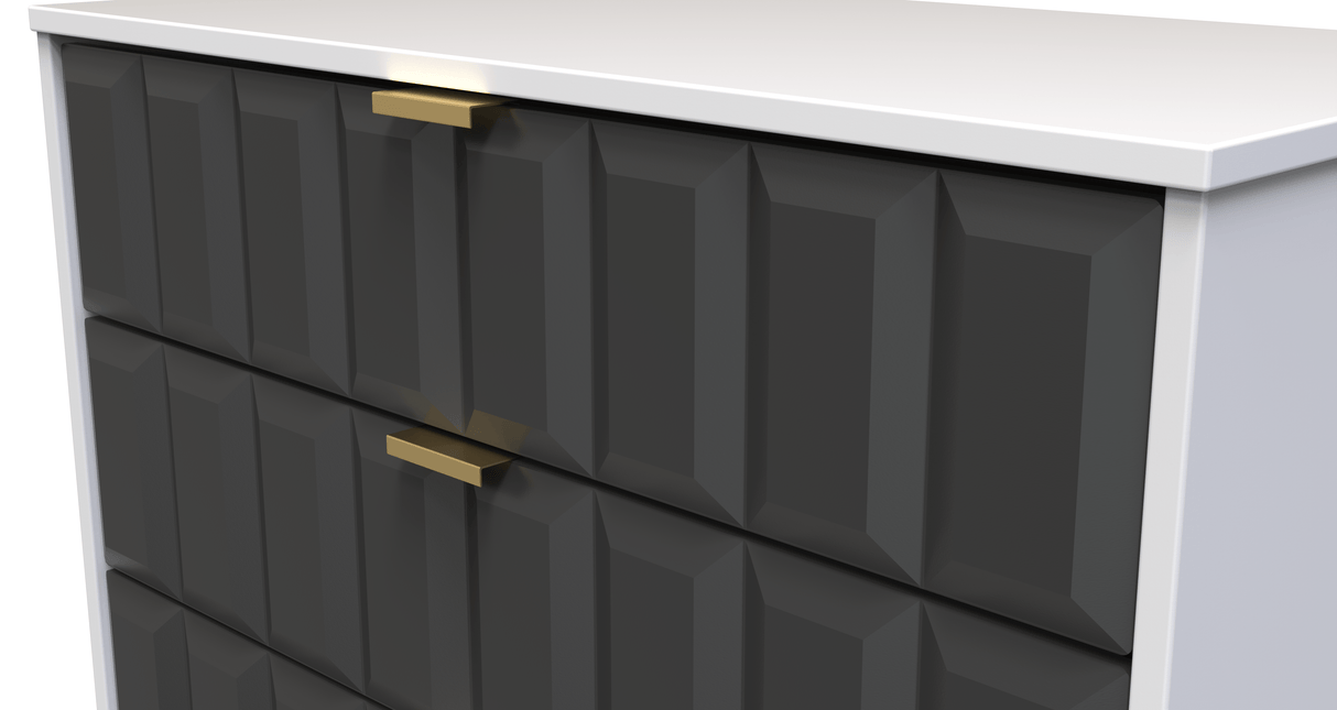 Cube 4 Drawer Chest with Gold Hairpin Legs - Welcome Furniture