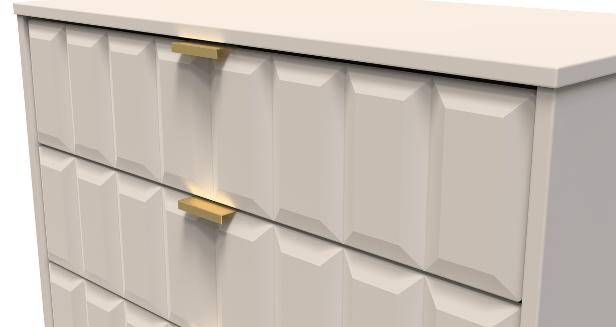 Cube 4 Drawer Chest with Gold Hairpin Legs - Welcome Furniture