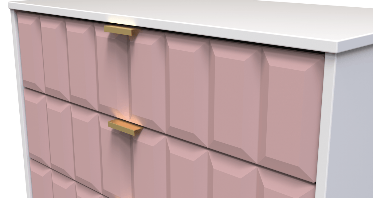 Cube 4 Drawer Chest with Gold Hairpin Legs - Welcome Furniture