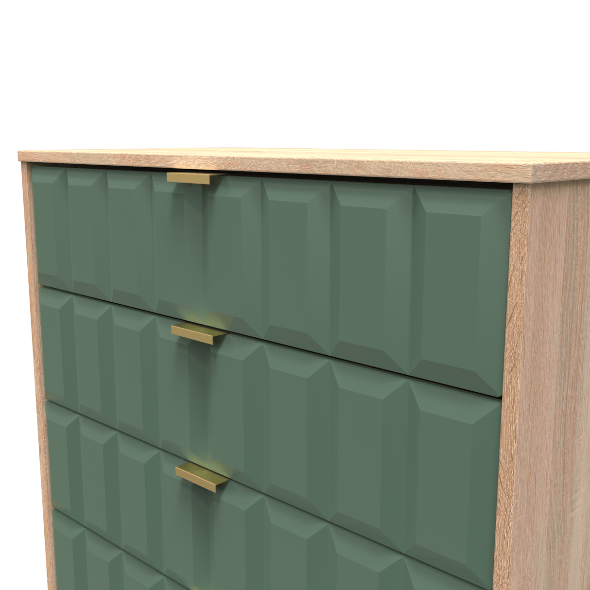 Cube 4 Drawer Chest with Gold Hairpin Legs - Welcome Furniture