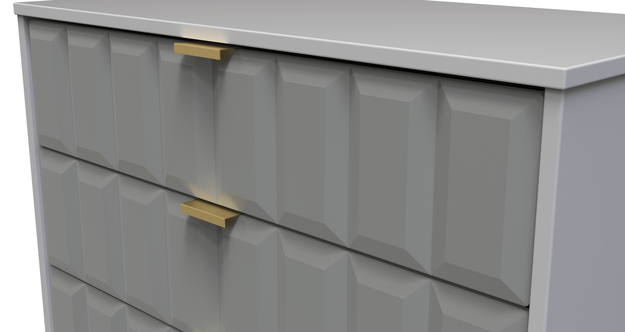 Cube 4 Drawer Chest with Gold Hairpin Legs - Welcome Furniture