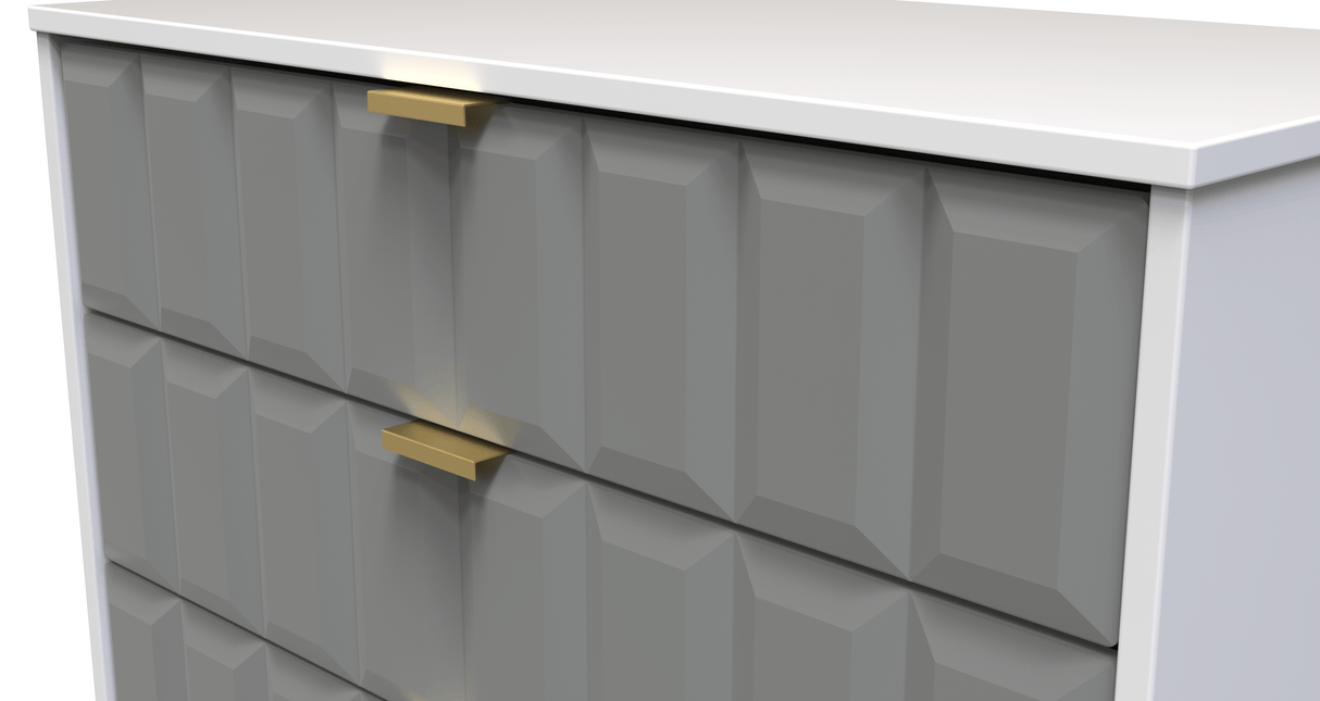 Cube 4 Drawer Chest with Gold Hairpin Legs - Welcome Furniture
