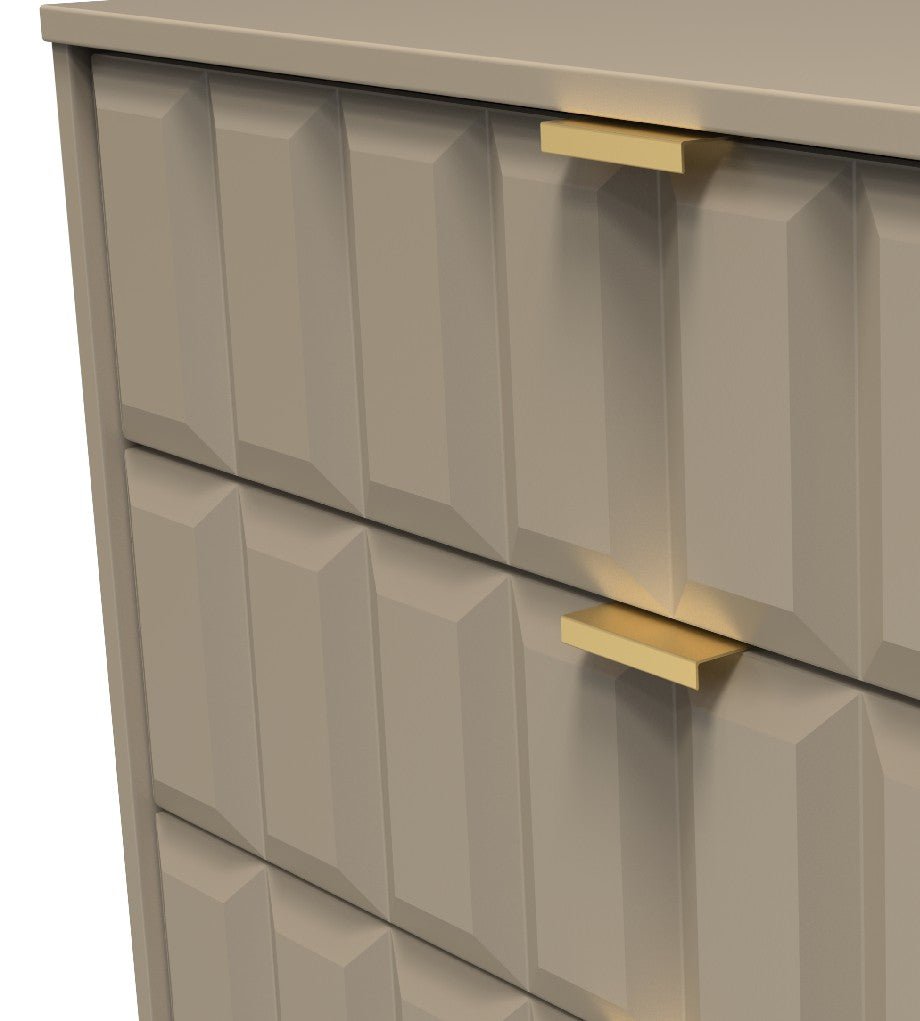 Cube 5 Drawer Chest with Gold Hairpin Legs - Welcome Furniture