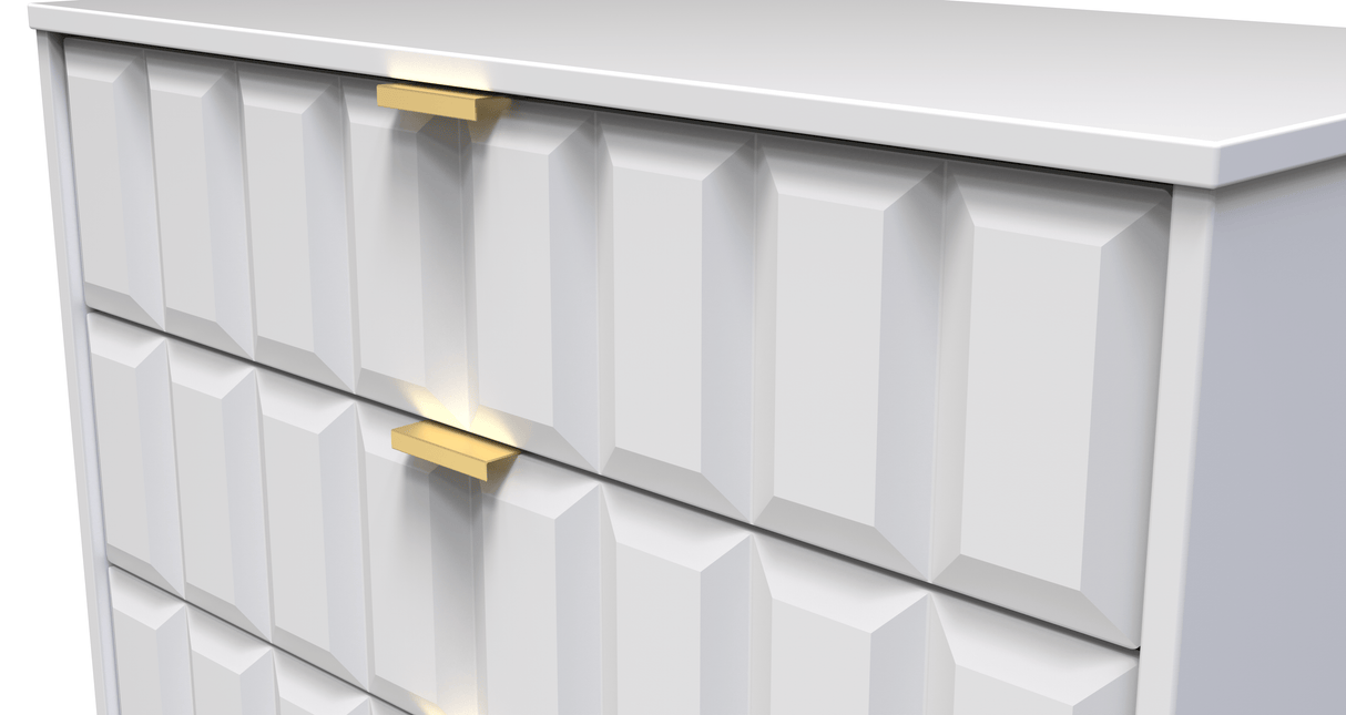 Cube 5 Drawer Chest with Gold Hairpin Legs - Welcome Furniture