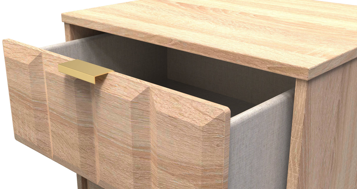 Cube Chest of 5 Drawers with Gold Hairpin Legs - Welcome Furniture