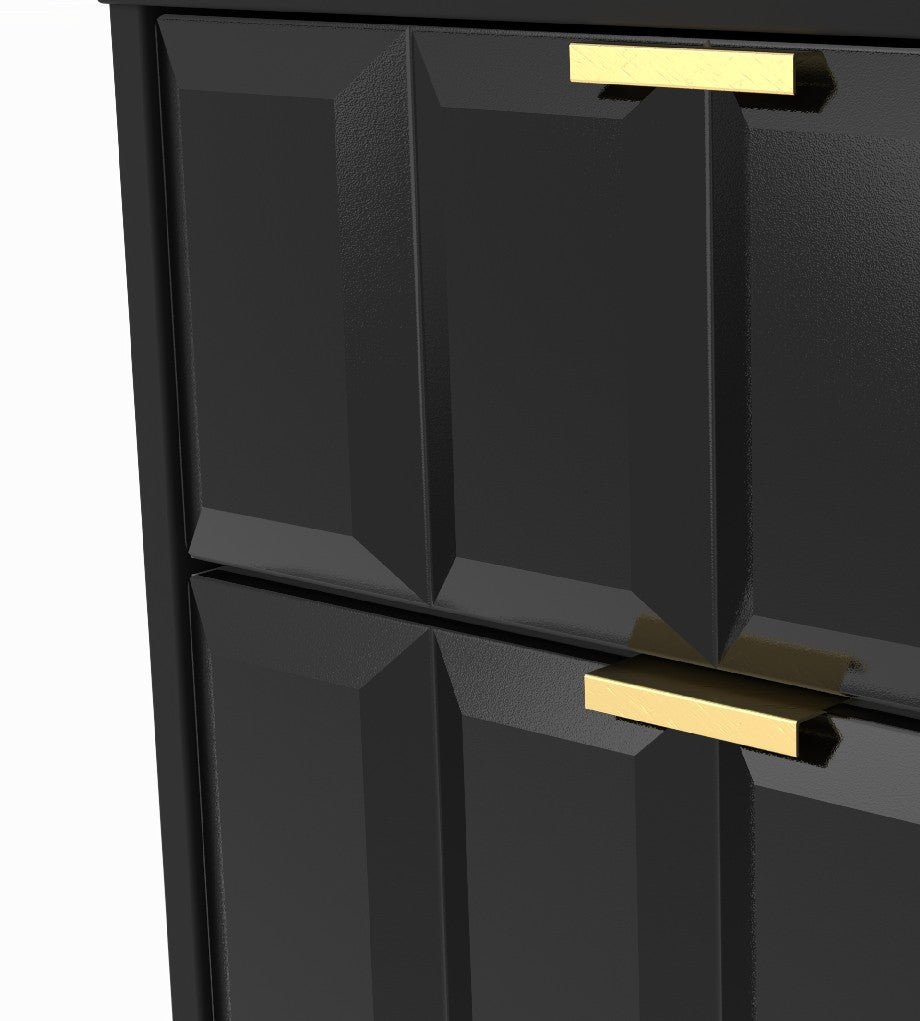 Cube Chest of 5 Drawers with Gold Hairpin Legs - Welcome Furniture