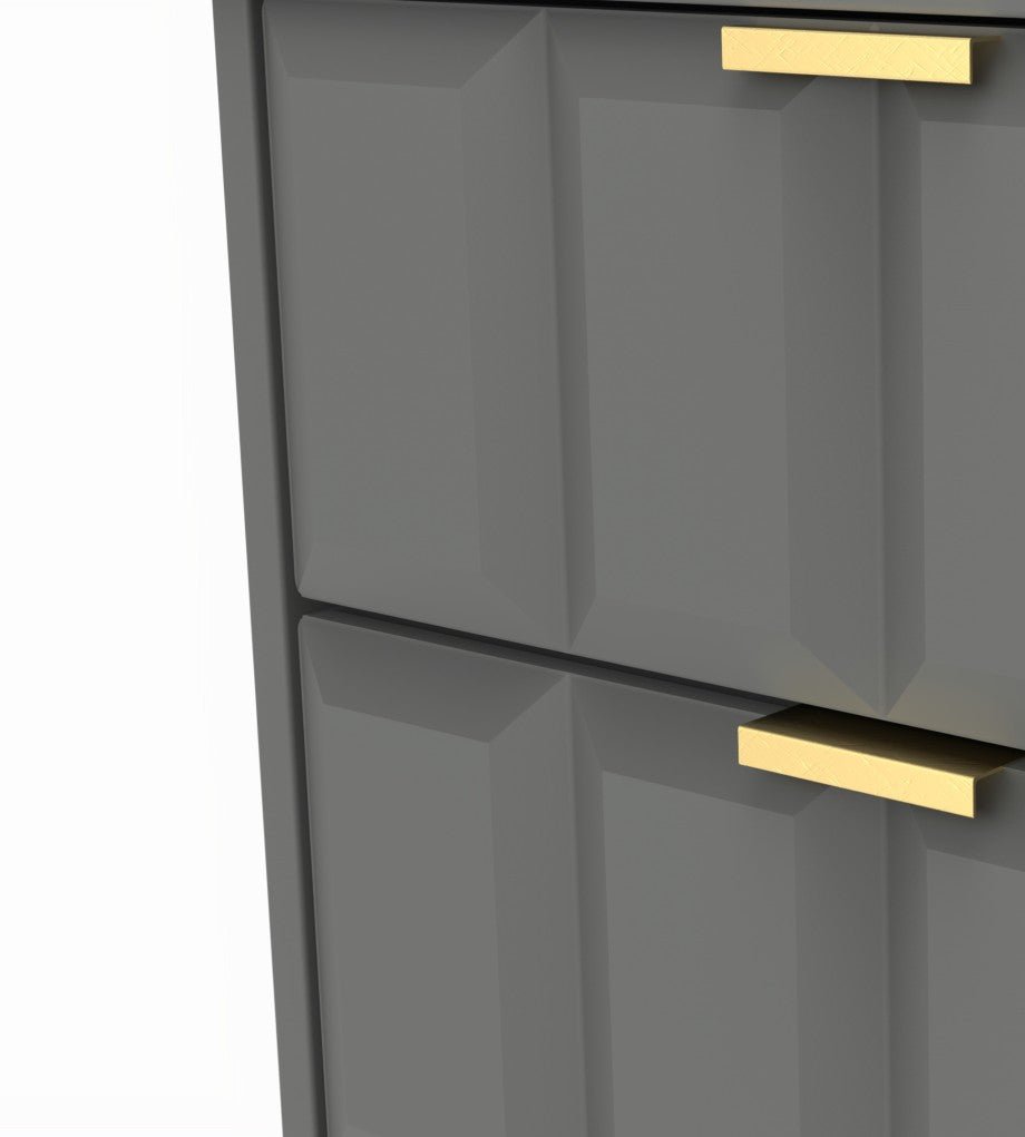 Cube Chest of 5 Drawers with Gold Hairpin Legs - Welcome Furniture