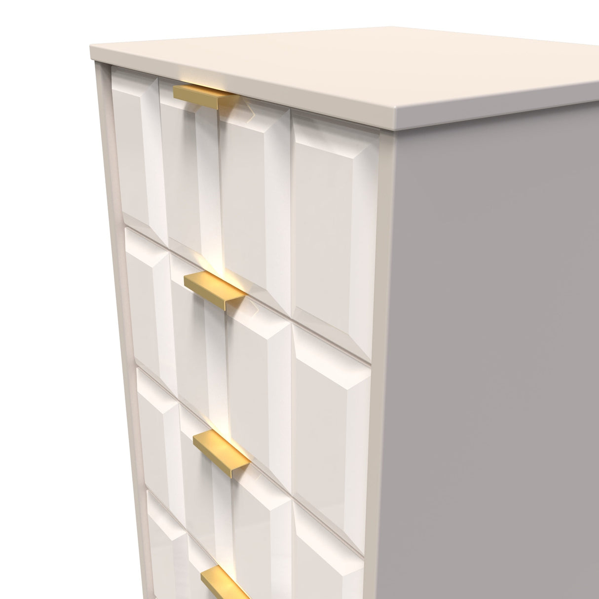 Cube Chest of 5 Drawers with Gold Hairpin Legs - Welcome Furniture