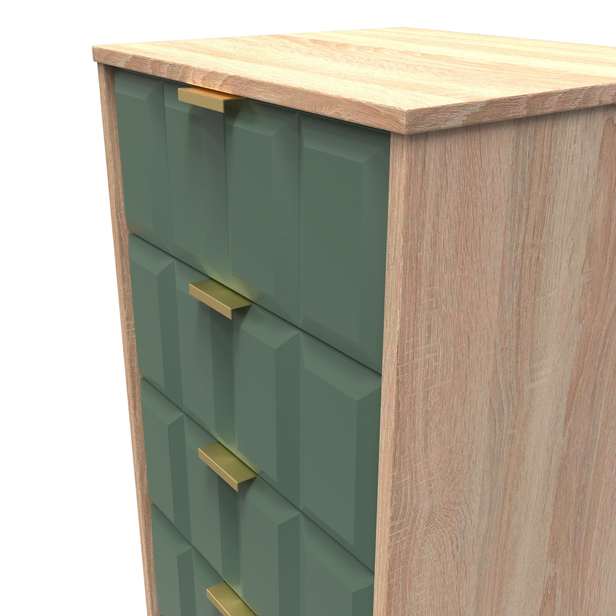 Cube Chest of 5 Drawers with Gold Hairpin Legs - Welcome Furniture