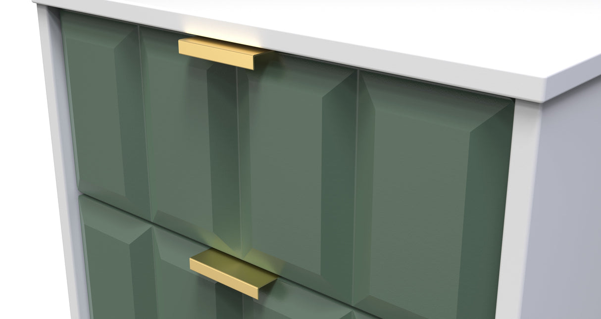 Cube Chest of 5 Drawers with Gold Hairpin Legs - Welcome Furniture