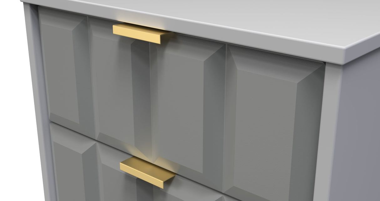 Cube Chest of 5 Drawers with Gold Hairpin Legs - Welcome Furniture