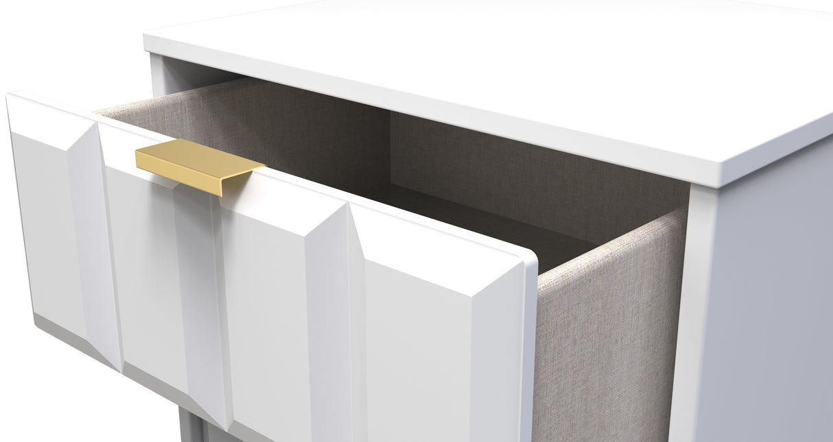 Cube Chest of 5 Drawers with Gold Hairpin Legs - Welcome Furniture