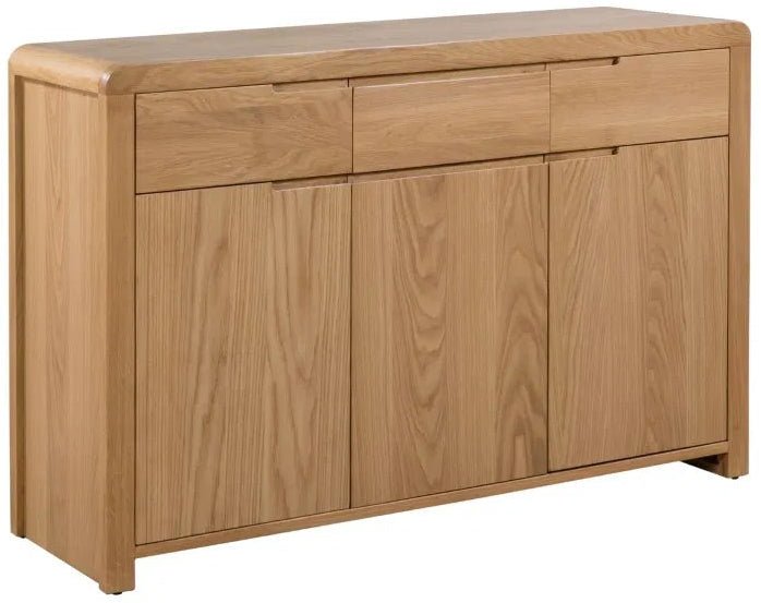 Curve 3 Door 3 Drawer Sideboard - Julian Bowen