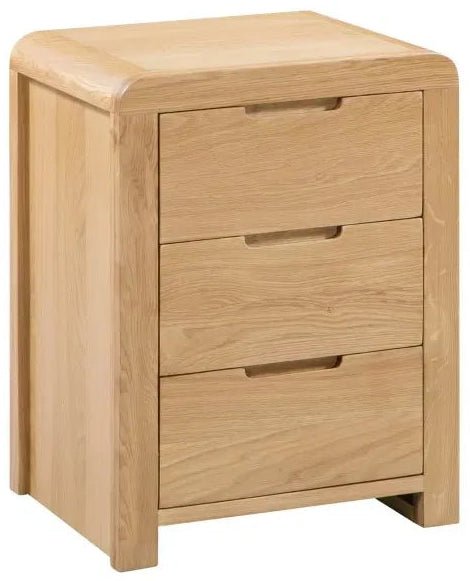 Curve 3 Drawer Bedside Table - Julian Bowen
