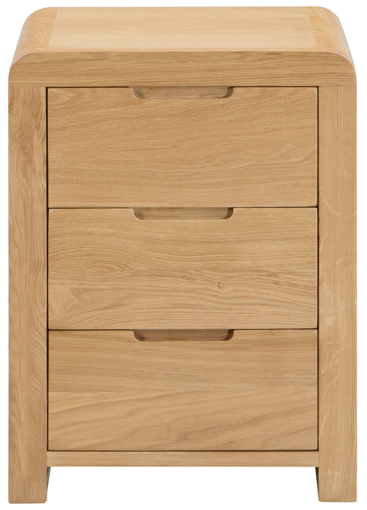 Curve 3 Drawer Bedside Table - Julian Bowen