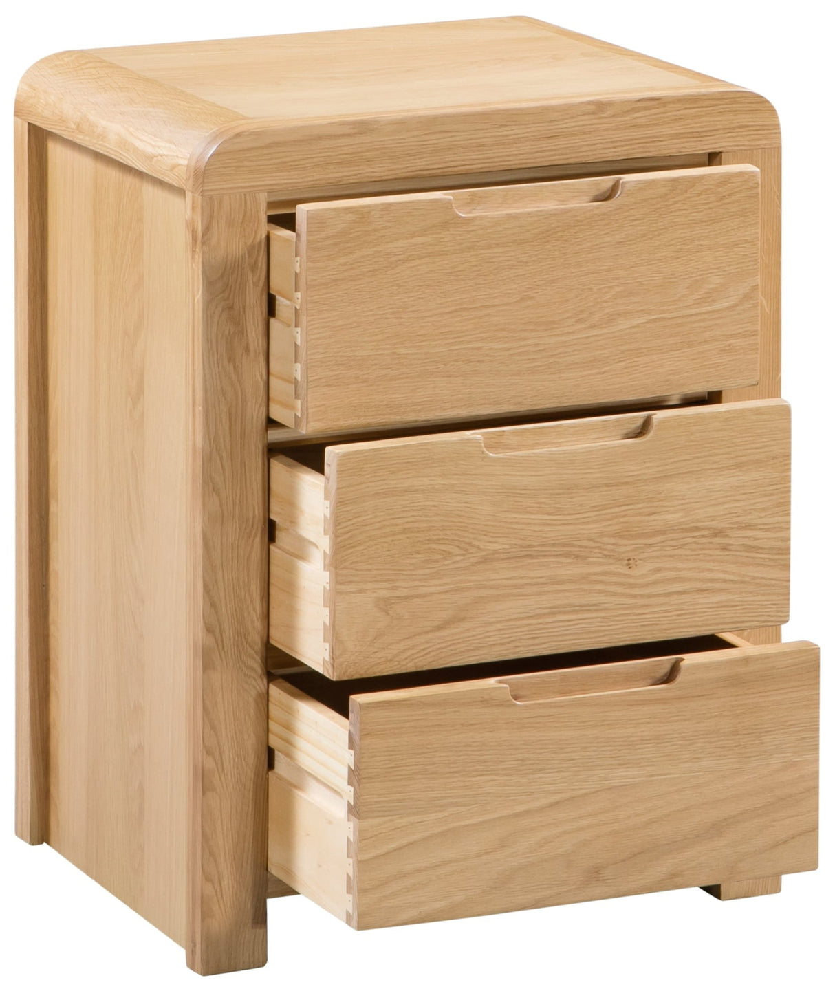 Curve 3 Drawer Bedside Table - Julian Bowen