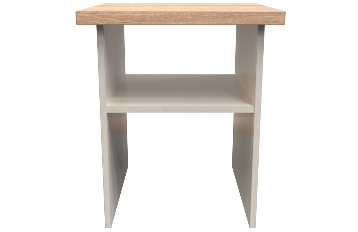 Vienna Lamp Table with Shelf and Oak Top