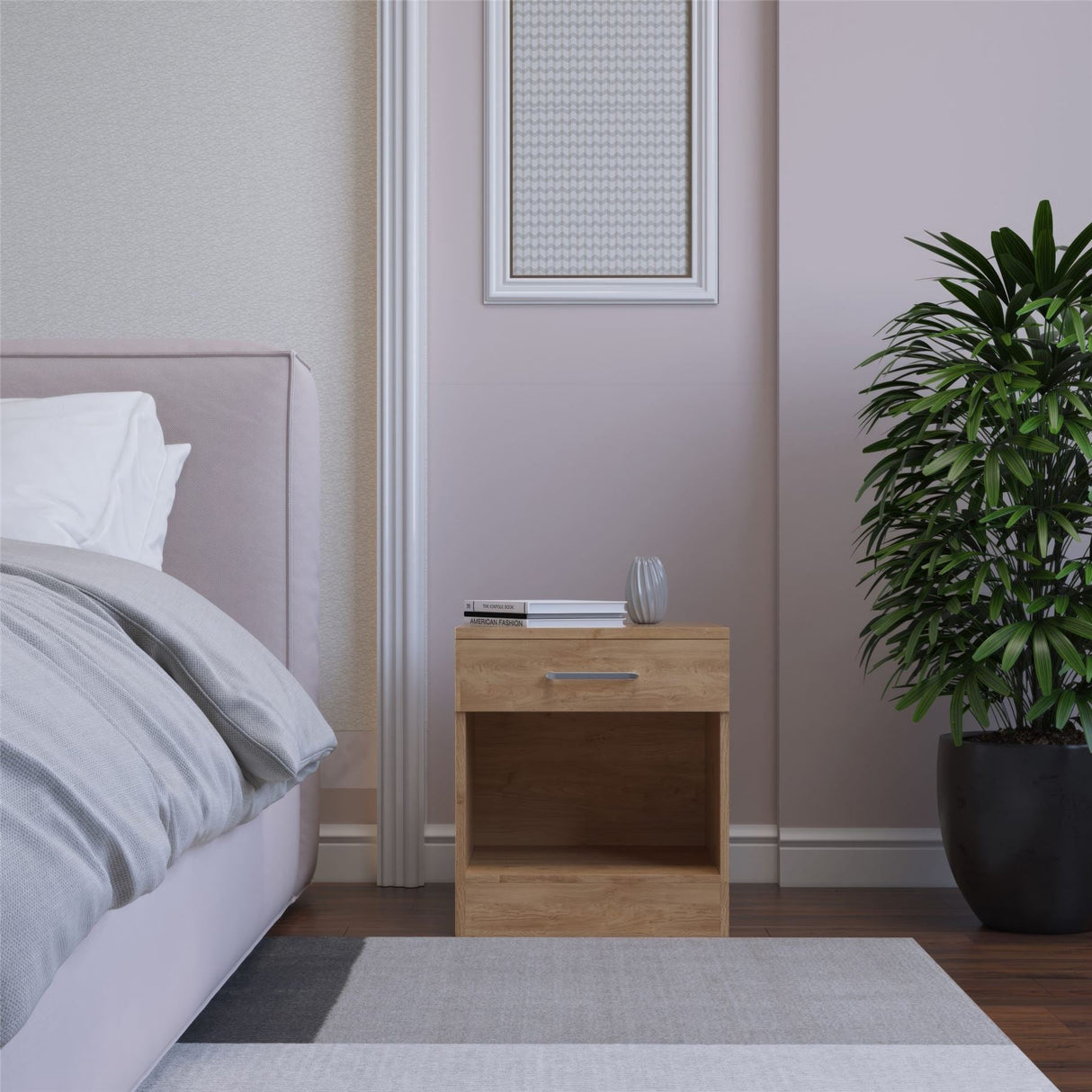 Dakota 1 Drawer Bedside - Seconique