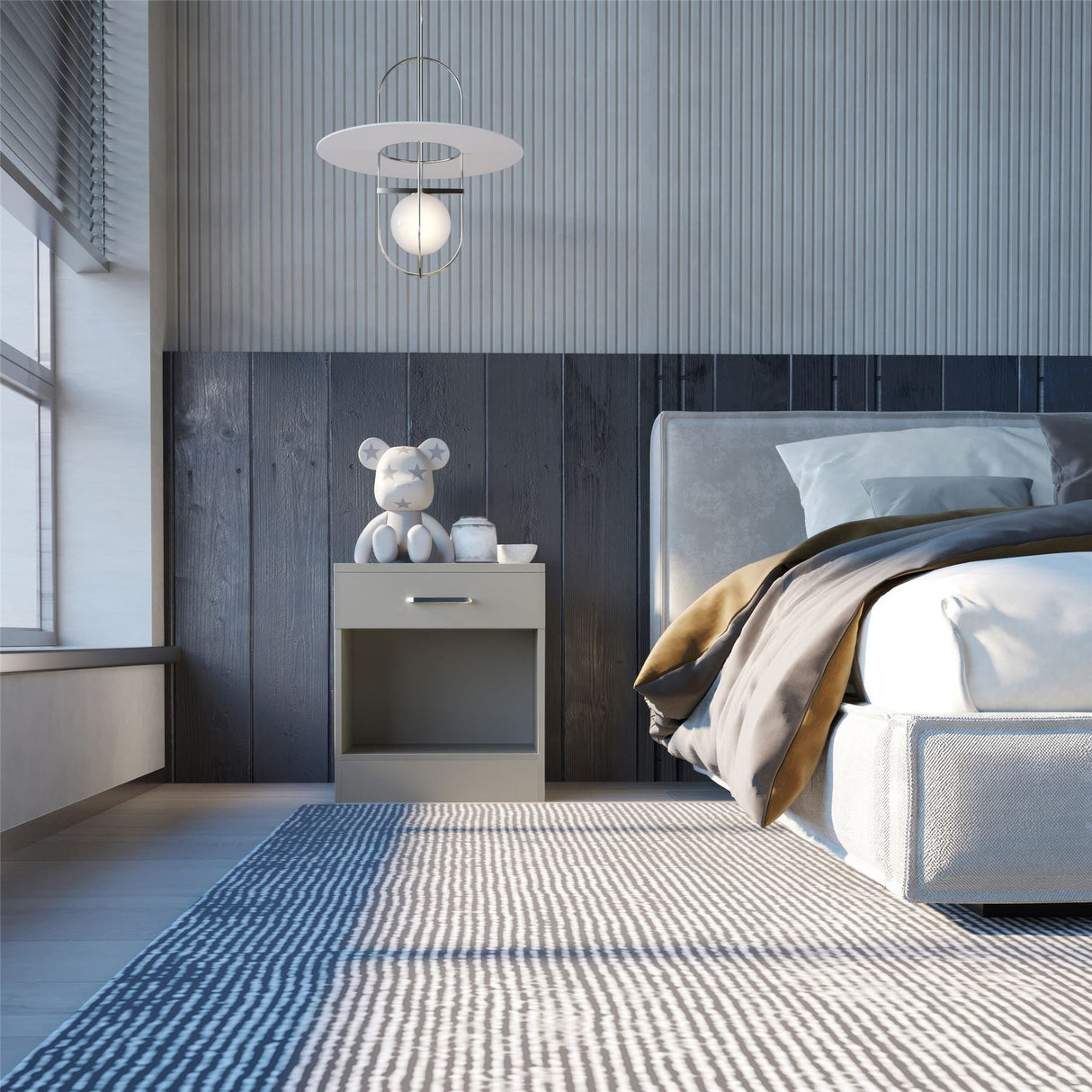 Dakota 1 Drawer Bedside - Seconique