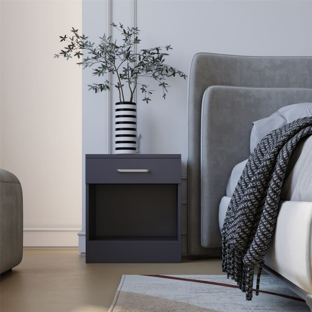 Dakota 1 Drawer Bedside - Seconique