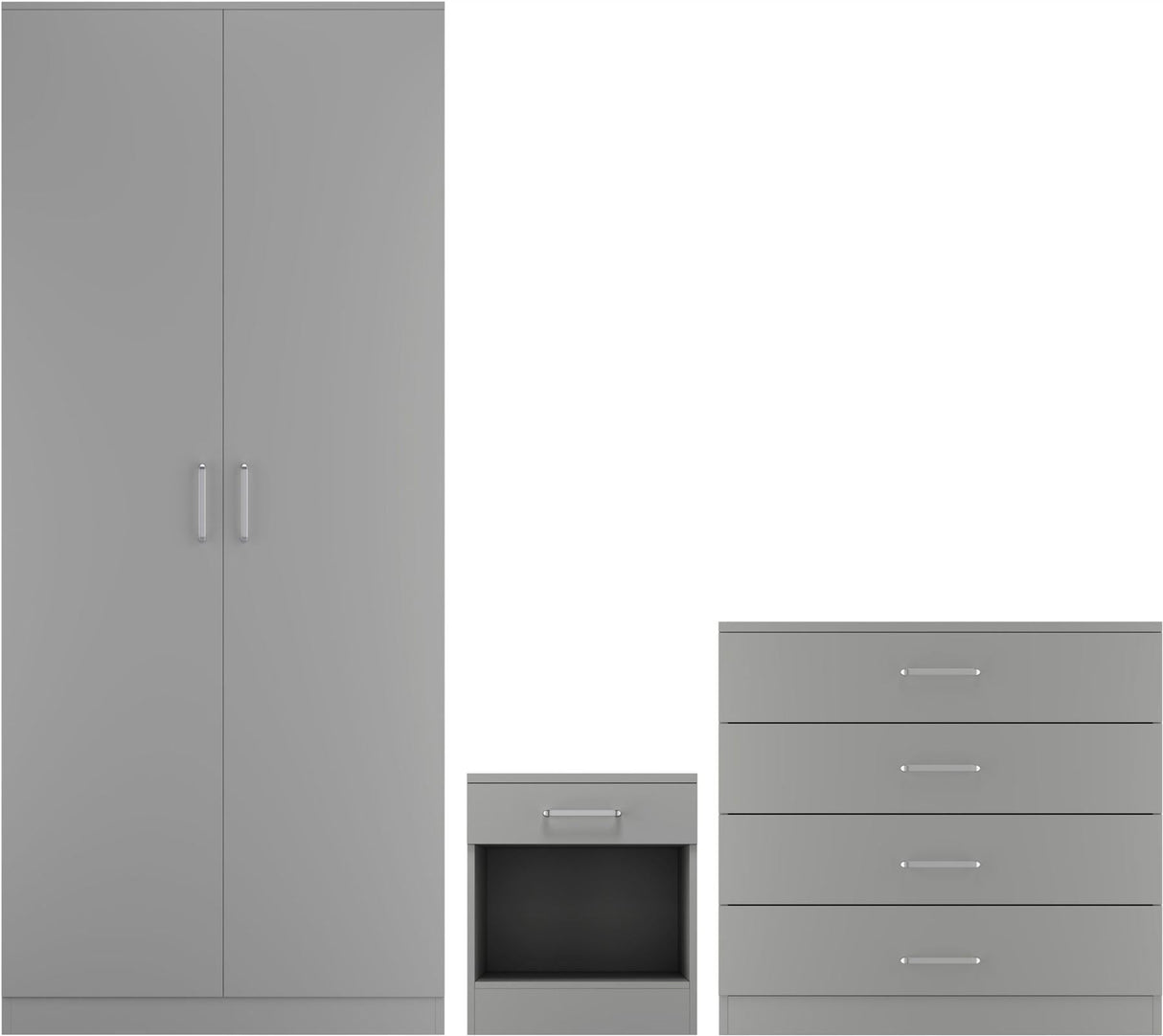 Dakota 2 Door Wardrobe 3 Piece Bedroom Set - Seconique