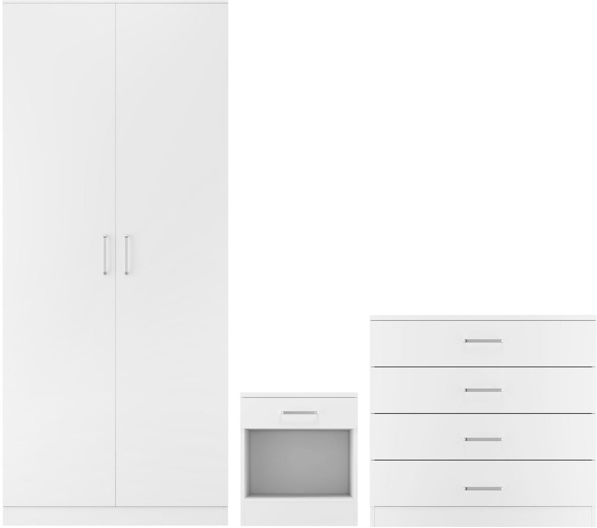 Dakota 2 Door Wardrobe 3 Piece Bedroom Set - Seconique