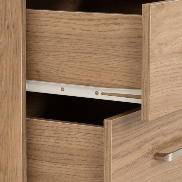 Dakota 3 Drawer Bedside Table - Seconique