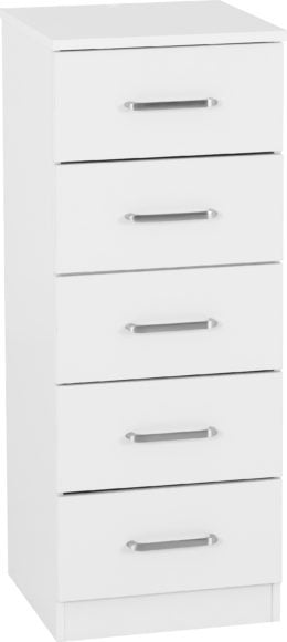 Dakota 5 Drawer Narrow Tallboy Chest - Seconique