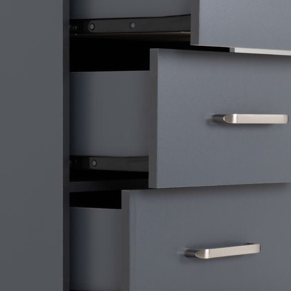 Dakota 5 Drawer Narrow Tallboy Chest - Seconique