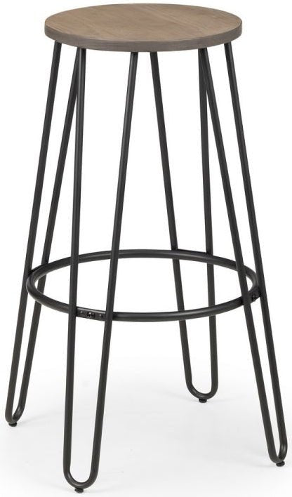 Dalston Round Bar Stool - Julian Bowen