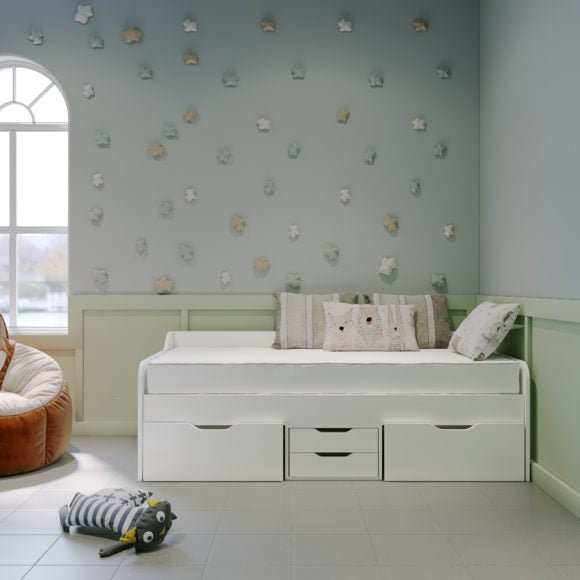 Dante 3ft Single Day Bed with Drawers - Seconique