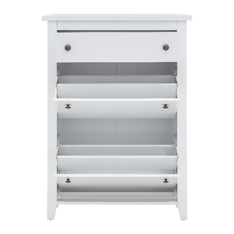 Deluxe Shoe Cabinet with Flip Doors & Drawer - GFW