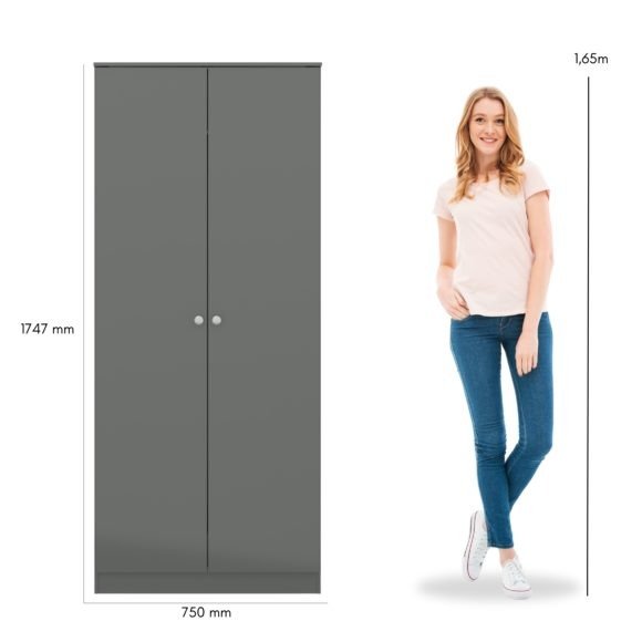 Denver 2 Door Wardrobe - Seconique