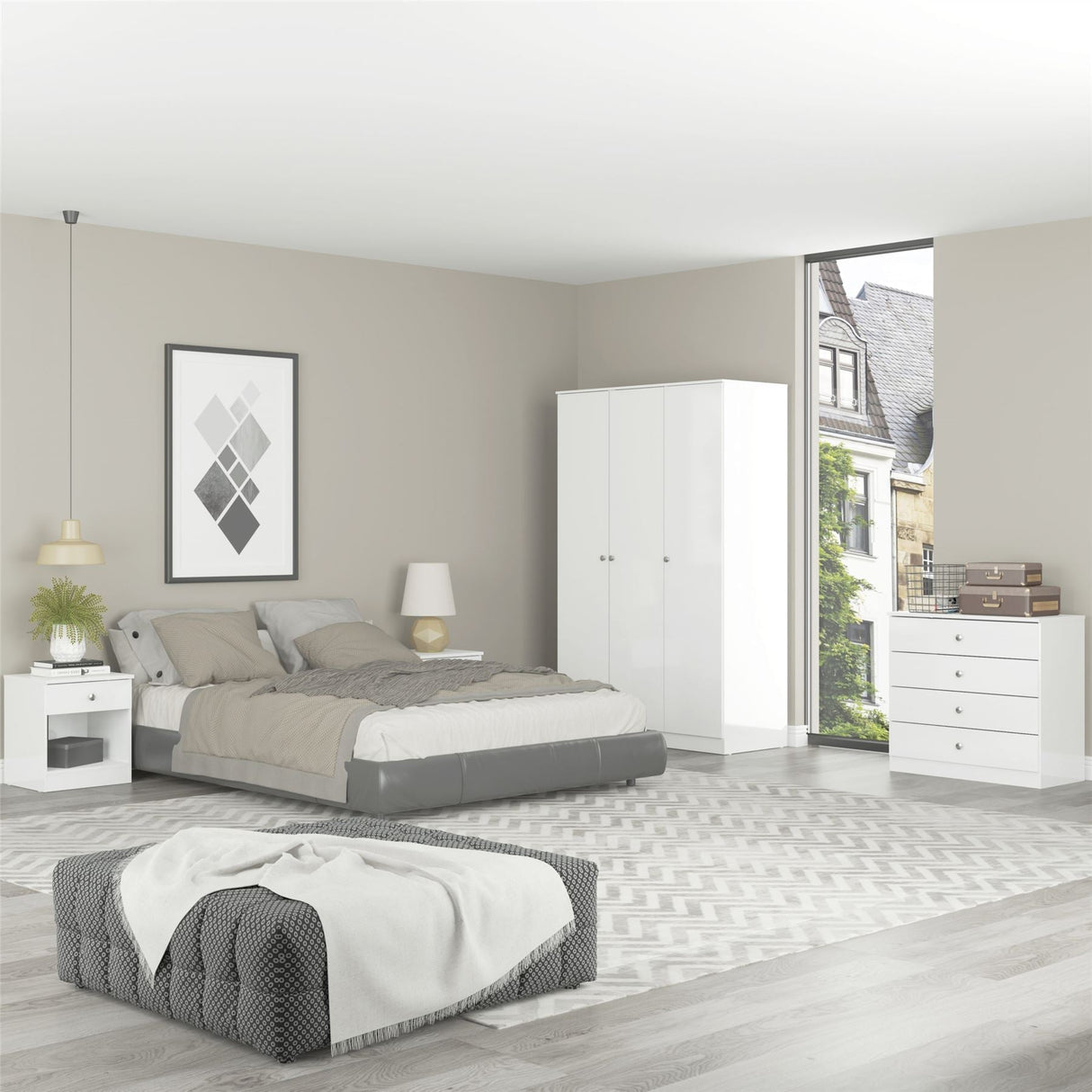 Denver 3 Door Wardrobe - Seconique