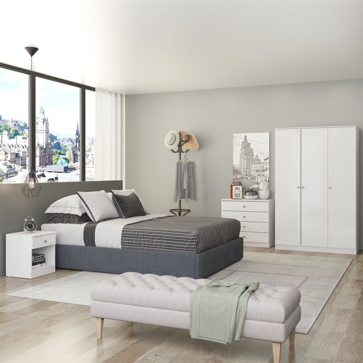 Denver 3 Door Wardrobe - Seconique