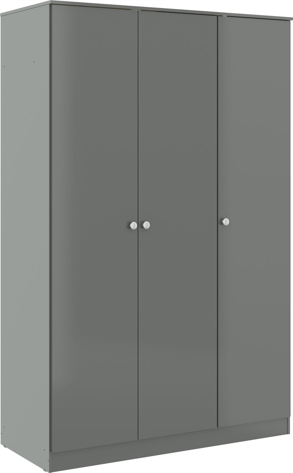 Denver 3 Door Wardrobe 4 Piece Bedroom Set - Seconique