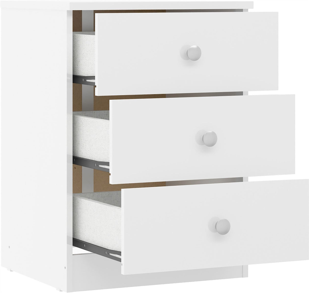 Denver 3 Drawer Bedside - Seconique