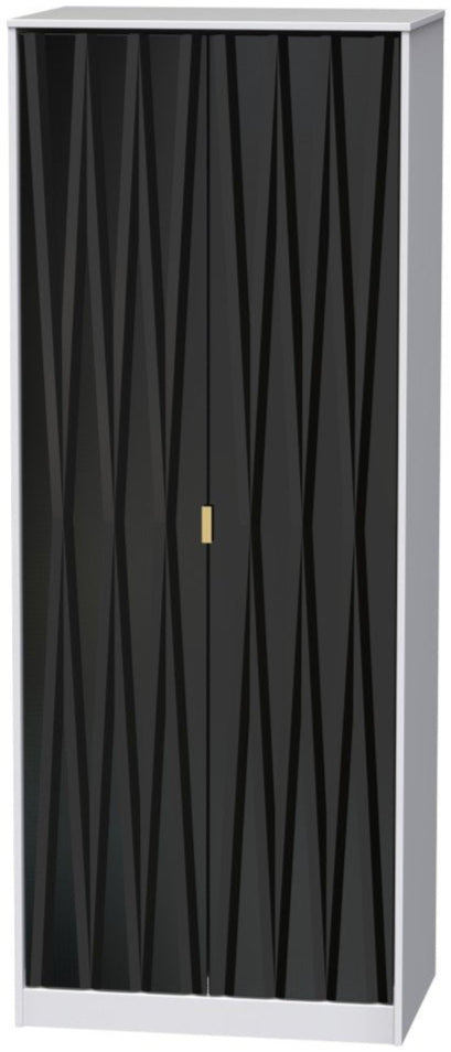 Diamond 2 Door Wardrobe - Welcome Furniture