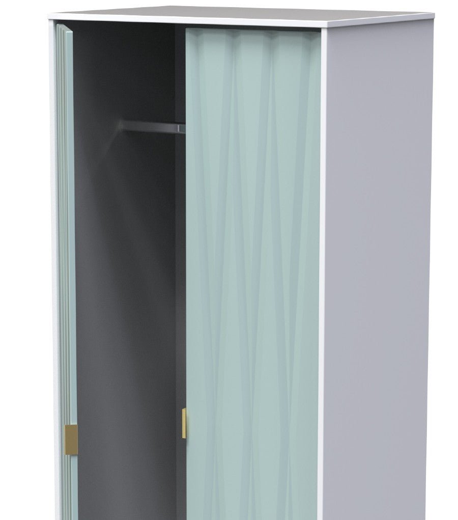 Diamond 2 Door Wardrobe - Welcome Furniture