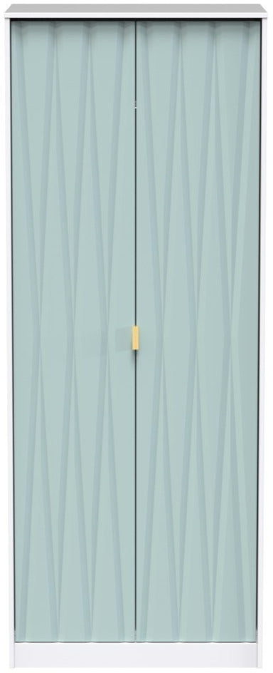 Diamond 2 Door Wardrobe - Welcome Furniture