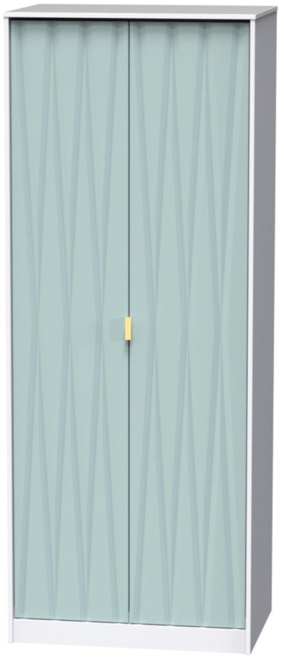 Diamond 2 Door Wardrobe - Welcome Furniture
