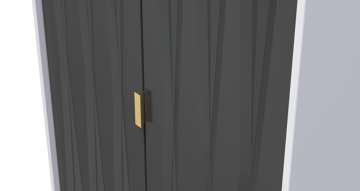 Diamond 2 Door Wardrobe - Welcome Furniture