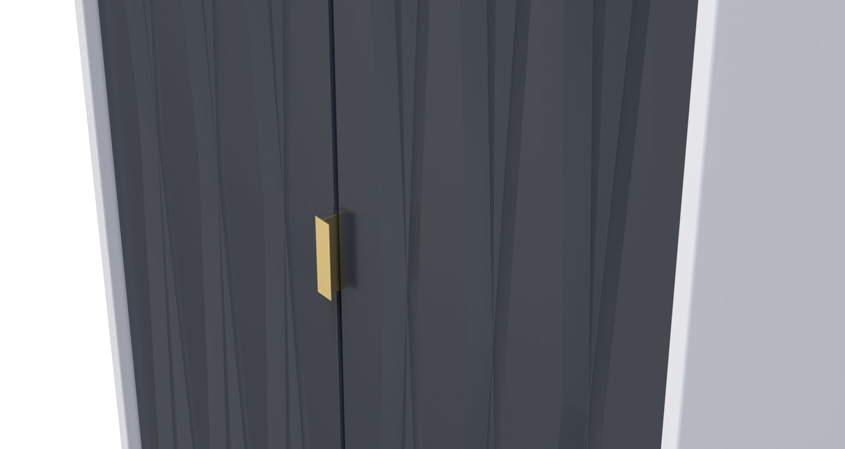 Diamond 2 Door Wardrobe - Welcome Furniture