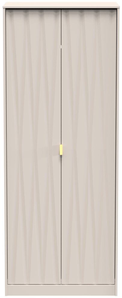 Diamond 2 Door Wardrobe - Welcome Furniture
