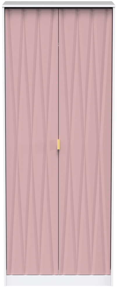 Diamond 2 Door Wardrobe - Welcome Furniture