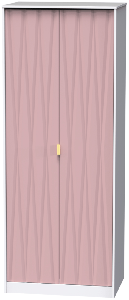 Diamond 2 Door Wardrobe - Welcome Furniture
