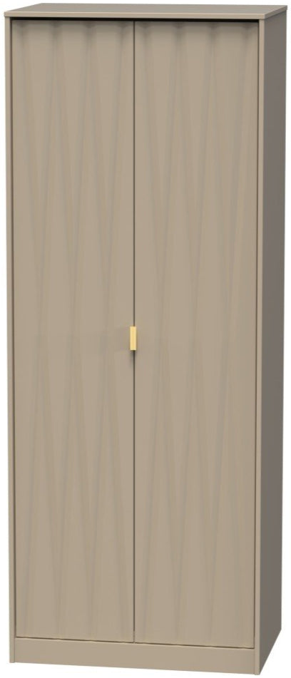 Diamond 2 Door Wardrobe - Welcome Furniture